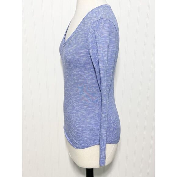 Old Navy Women's Pinstripe V Neck Long‎ Sleeve Pullover Top Blue Size Small - Picture 5 of 8